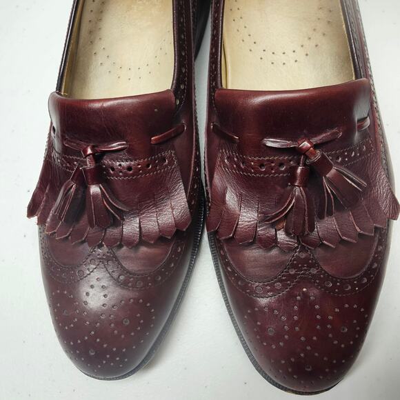 Rockport VTG Full Brogue Wing Tassel Loafers with Fringe Men's Size 11 - Picture 4 of 9